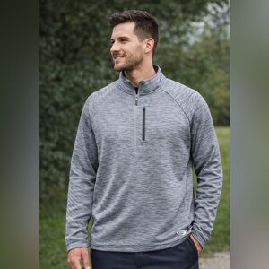 Matrix Men’s DriWear Gray Pullover with Chest Pocket